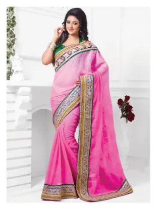 Picture of Ethnic Saree Partywear Bollywood Sari Indian Traditiona