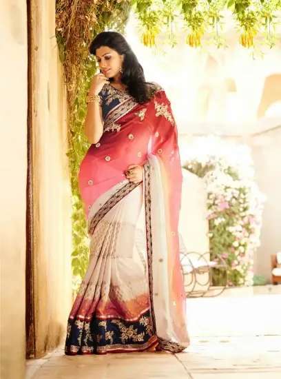 Picture of exclusive shaded ethnic sari indian dress party wedd,e3