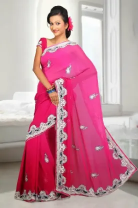 Picture of exclusive shaded ethnic sari indian dress party wedding