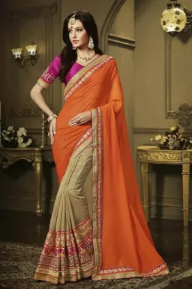 Picture of fancy designer saree bollywood indian partywear sari t,