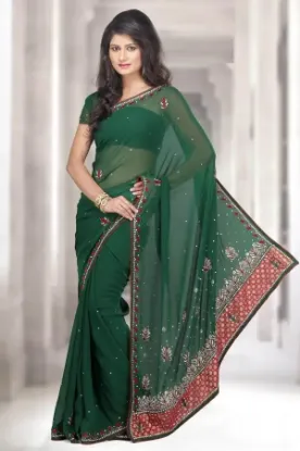 Picture of fancy fashion saree modest maxi gown awesome look nylon