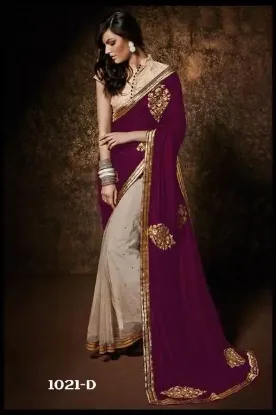 Picture of fancy heavy pakistani partywear sari reception designer