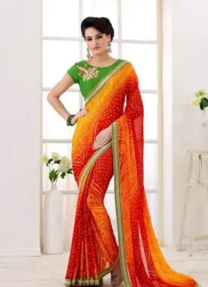 Picture of fancy indian silk saree heavy soft silk saree work gra,