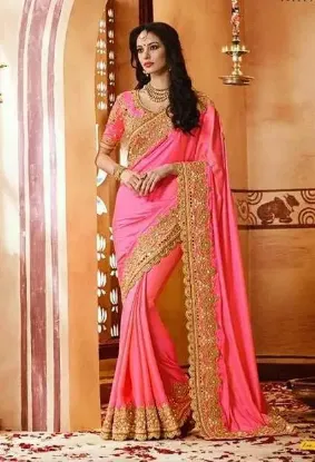 Picture of fancy latest designer resham sari zari work banarasi s,