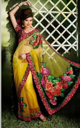 Picture of Fancy Sari Evening Bollywood Party Saree Designer India