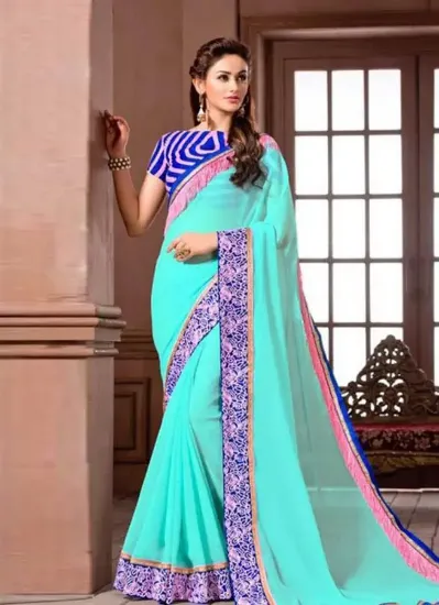 Picture of fancy south india silk saree heavy jari soft silk sare,