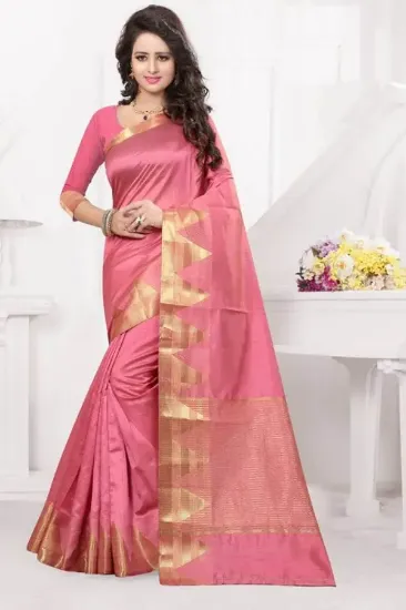 Picture of fancy south india uppada silk saree heavy jari soft si,