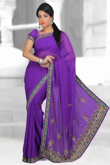 Picture of fashionable border saree modest maxi gown preeti look a