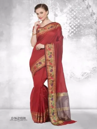 Picture of floral printed multicolour saree handmade indian pure s