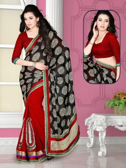 Picture of georgette nice saree fashionable multi work georgette ,