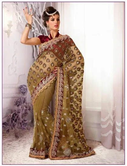 Picture of georgette saree pakistani indian designer awesome party