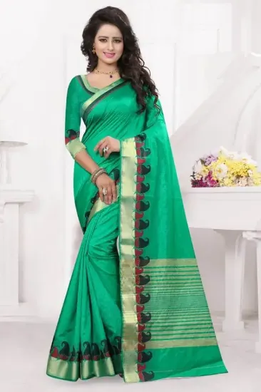 Picture of grand varanashi soft silk saree handloom grand jari fu,