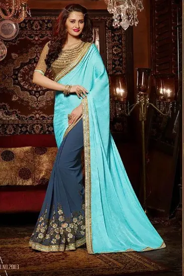 Picture of green fancy work handloom soft silk grand pallu saree ,