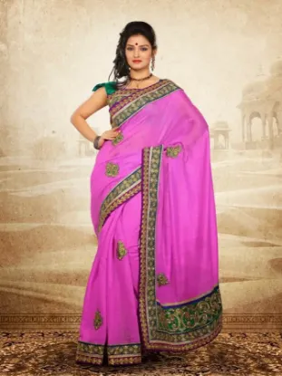 Picture of hand work saree beautiful pakistani indian designer pa,