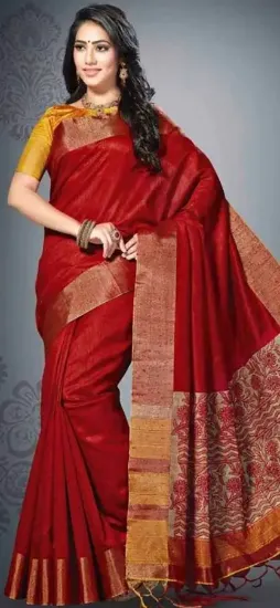 Picture of handmade craft saree indian women dress silk blend fabr