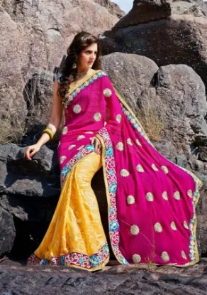 Picture of handmade indian multicolor abstract printed pure silk s