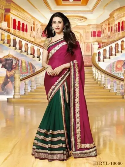 Picture of handmade indian pure silk saree beige floral printed sa