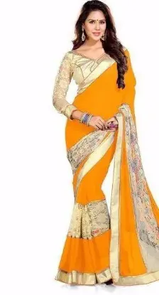 Picture of handmade indian saree pure cotton all over woven check 