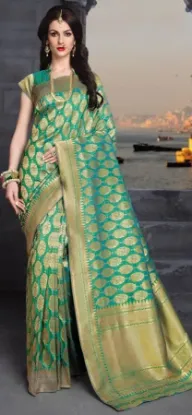 Picture of handmade indian sari ethnic silk blend dress fashionabl