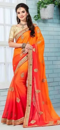 Picture of handmade pure silk yellow saree floral printed ethnic u