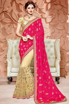 Picture of handmade saree indian art silk all over woven sari yard