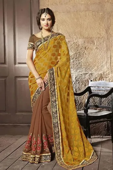 Picture of handmade saree indian art silk printed dandiya border s