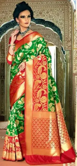 Picture of handmade saree indian women wear dress georgette blend 