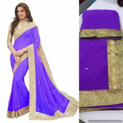 Picture of handmade saree indian women wear dress georgette blend 