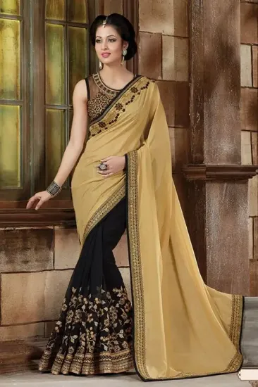 Picture of handmade saree pure cotton fabric black woven saree yd 