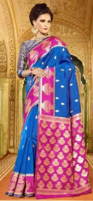 Picture of handmade saree pure cotton fabric mauve woven saree yd 