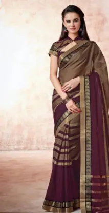 Picture of handmade saree pure crepe silk hand beaded embroidered,