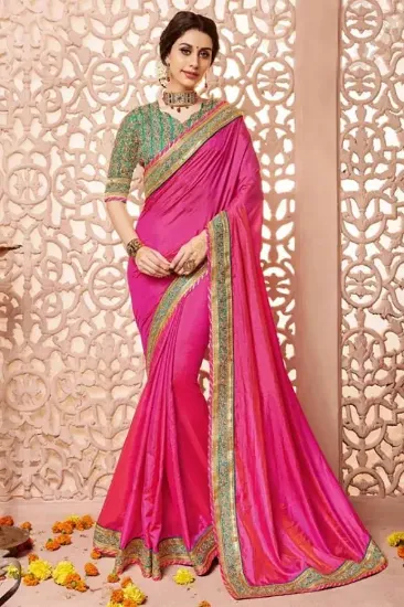 Picture of handmade saree pure georgette silk craft sari fabric gr