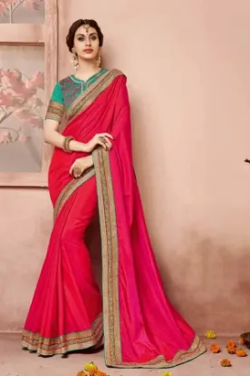 Picture of handmade saree pure georgette silk embroidered indian s