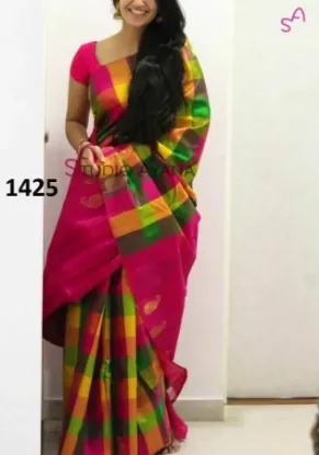 Picture of handmade sari indian art silk printed saree all over mo