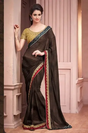 Picture of handmade silk saree ethnic wrap silk fabric indian 5 ya