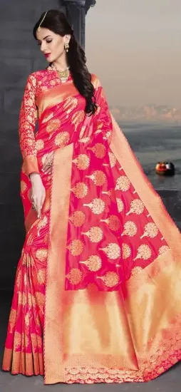 Picture of handmade style designer sari bridal wear embroidered dr