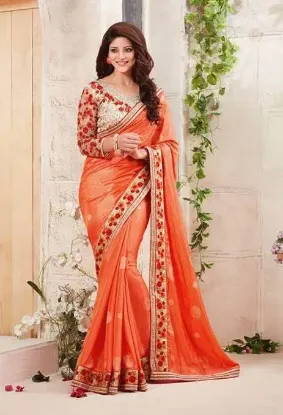 Picture of handmade style indian saree ethnic wear women dress emb