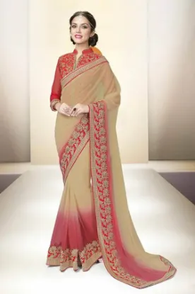 Picture of handmade style indian sari combo of georgette blend fab