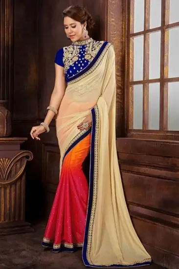 Picture of handmade style indian sari pack of material fashion wom