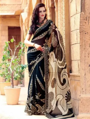 Picture of heavy pakistani partywear sari reception designer saree