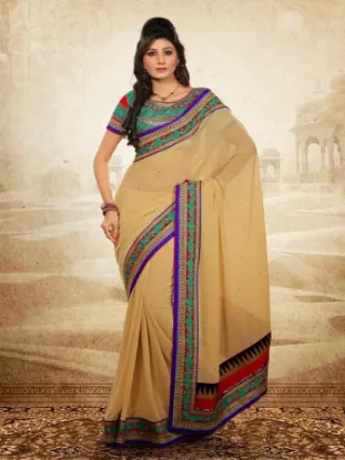 Picture of indian art silk saree bollywood designer ethnic weddin,