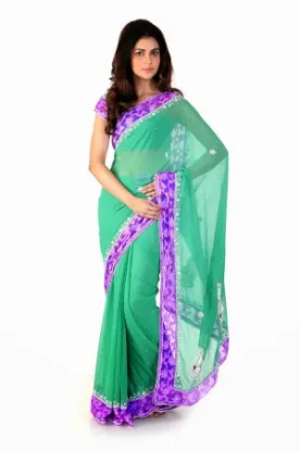 Picture of indian bandhani printed saree diy fabric women traditio