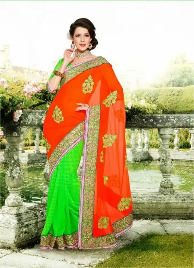 Picture of indian bollywood designer saree wedding party wear paki