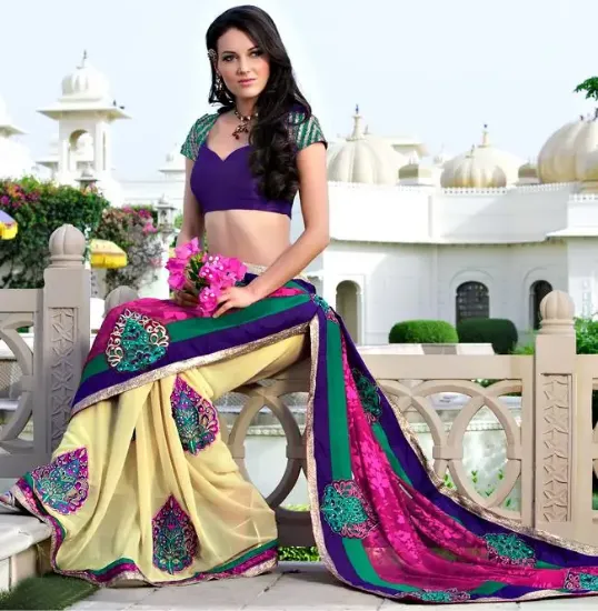 Picture of indian bollywood party wear saree pakistani wedding & b