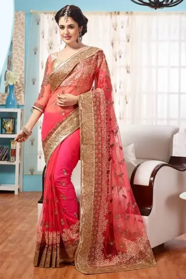 Picture of indian bollywood traditional ethnic cotton zari saree s