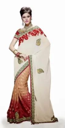 Picture of indian bridal party designer wedding festival chiffon z