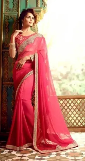 Picture of indian designer bollywood royal fashion saree designer,