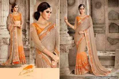 Picture of indian designer bollywood saree designer saree rajwadi,