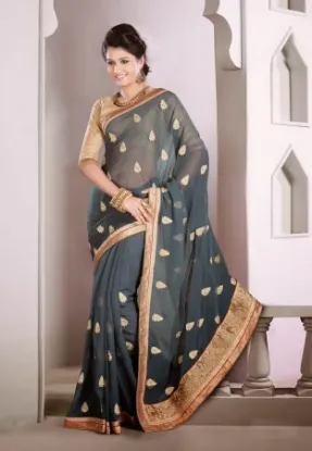 Picture of indian designer ethnic traditional wear saree bt ,e4122