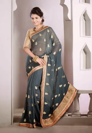 Picture of indian designer ethnic traditional wear saree bt ,e4122